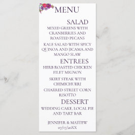 Menykort för Rustic Calligraphy Elegant bröllop Meny