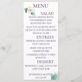 Menykort för Rustic Calligraphy Elegant bröllop Meny