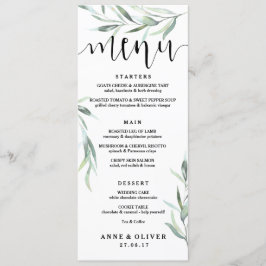 Menykort för rustik eukalyptus Bröllop Meny