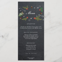 menykort för rustiska julklappar helgdag meny