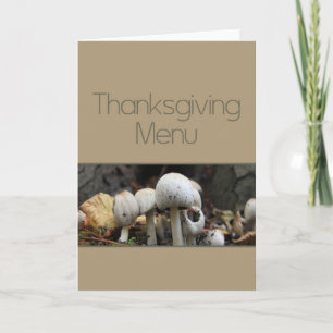 Menykort för thanksgiving helgkort