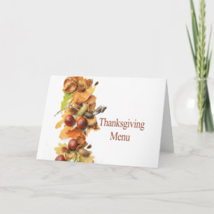Menykort för thanksgiving helgkort
