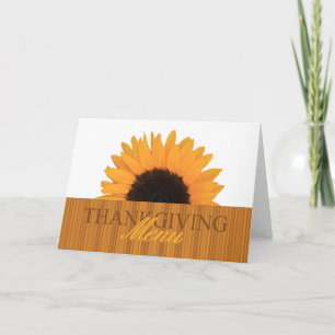 Menykort för thanksgiving helgkort