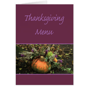 Menykort för thanksgiving OBS kort