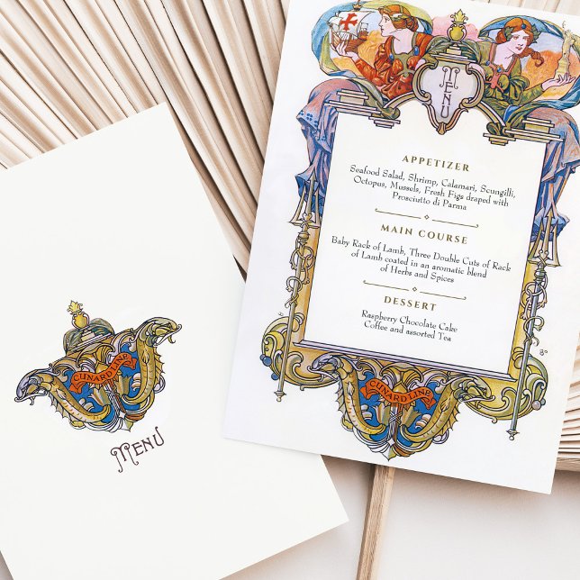 Menykort för titanskunnig stearinvit stjärna inbjudningar (Skapare uppladdad)