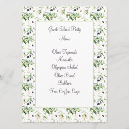 Menykort för vattenfärger och flytande färger meny