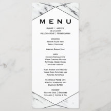 Menykort för vit och svart geometrisk markör