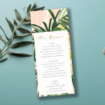 Menykortet Boho  Grönt Tropical Handflatan Bröllop Inbjudningar<br><div class="desc">Om du vill ha fler anpassningar eller andra matchande artiklar kan du kontakta mig på yellowfebstudio@gmail.com</div>