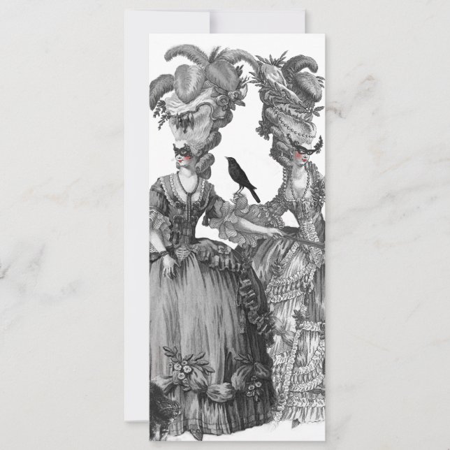 Menykortet Halloween Boll Inbjudningar (Framsida)