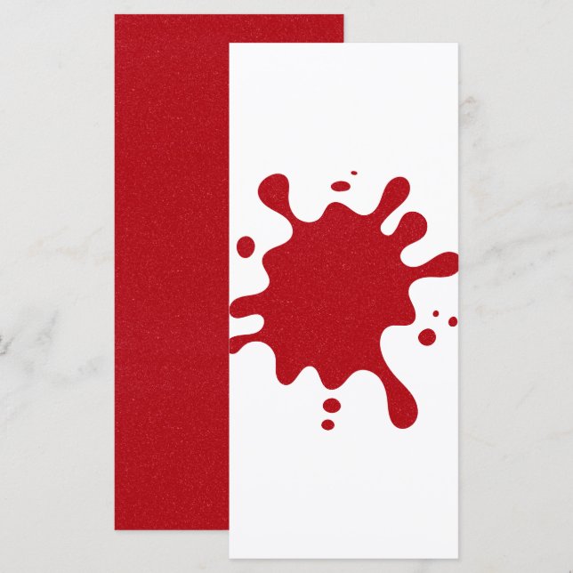 Menymall för anpassningsbar Tomato Red Stänk Meny (Fram/baksida)