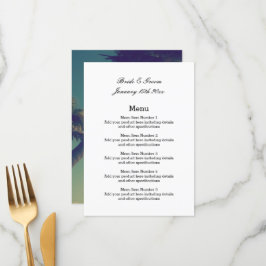 Menymall för bröllop-tema för klassrumsligt kustte meny