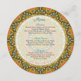 Menymall för den Speciella dagen för boho-stammen Meny