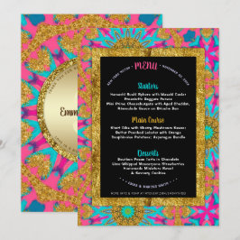 Menymall för funky Boho Rave Glam
