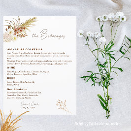 Menymall Pampas Drink-meny Julkort