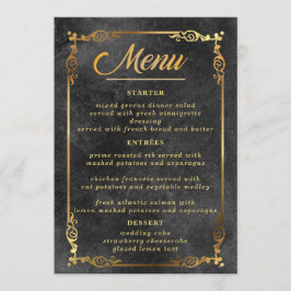 Menymeny Elegant bröllop-kort - Flat Menu Meny