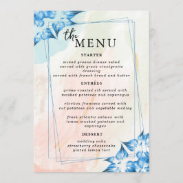 Menymeny Elegant bröllop-kort - Flat Menu Meny