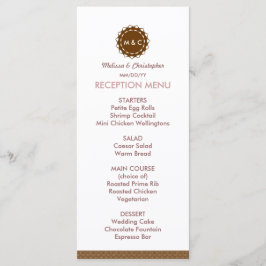 Menyn abstrakt Flower Bröllop / Program