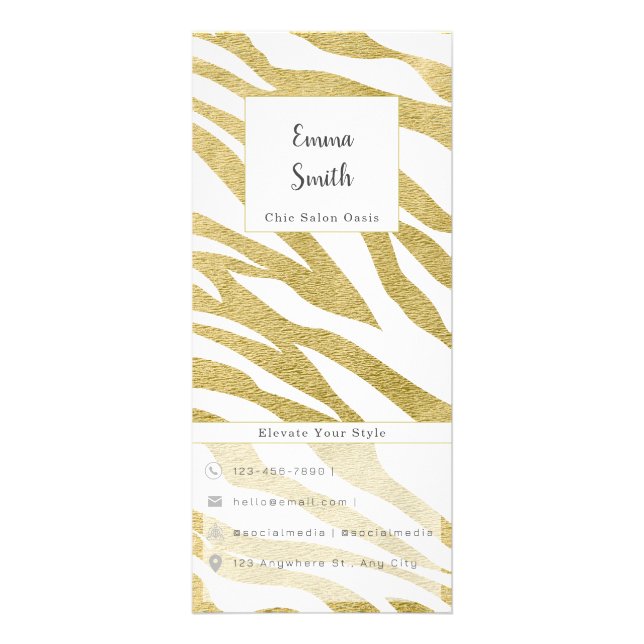 Menyn Anpassade Beauty Services Reklamkort (Framsidan)