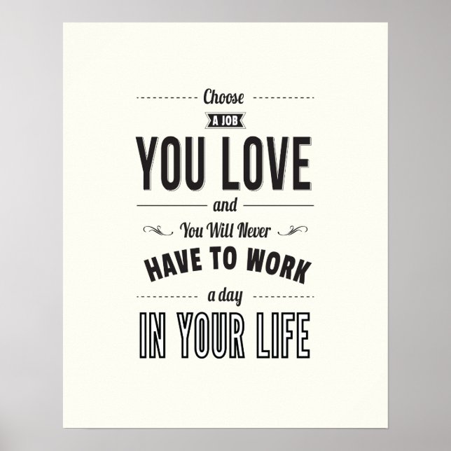 Menyn Arbete - Poster med vit inspirationsoffert (Framsidan)