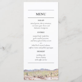 Menyn Arizona Desert Reception Meny