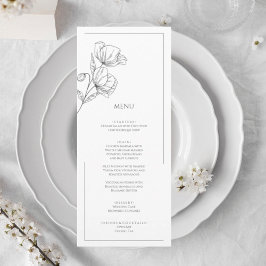 Menyn bröllop på eleganten chic meny