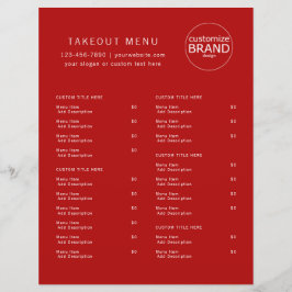 Menyn Catering Red Logotyp för Restaurang - bortta