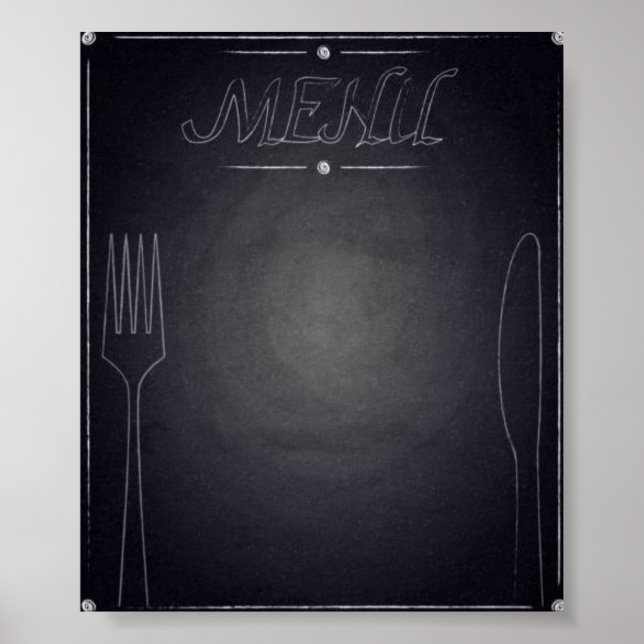 Menyn Chalkboard Poster (Framsidan)