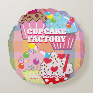 Menyn CUPCAKE FACTORY Rund Kudde