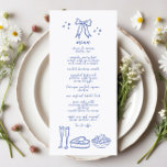 Menyn Cute Handskriftlig Doodle Bow Wedding Mottag Meny<br><div class="desc">Lägg till lite stollig och charm till bröllopsmottagningen med vår Cute Handskriftlig Doodle Bow Wedding Reception Menu. Den här snygga menydesignen har en lekfull doodle bows och en handskriven stil som på ett perfekt sätt fångar den glatta och romantiska essensen av din speciella dag.</div>