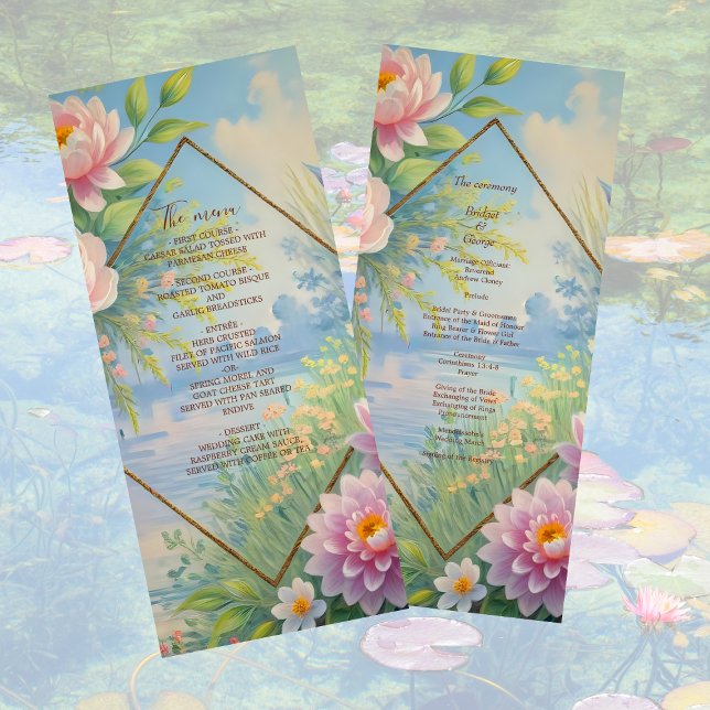 Menyn Dreamy Lakeside Garden Wedding Program (Skapare uppladdad)