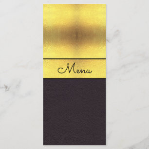 Menyn elegant Guld & Black Bröllop Meny