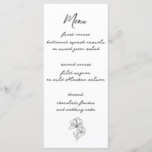 Menyn elegant Modern Script Bröllop Meny
