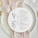 Menyn elegant Script Round Bröllop Meny<br><div class="desc">Det här är en modernt, minimalistisk bröllop-meny i elegant med ett vackert kalligrafteckensnitt och ett enkelt serif-teckensnitt. Alla färg kan redigeras, men orden "låt oss ät" kan inte redigeras. // För matchande artiklar, gå till OLIVIA-samlingen i Nicole Zazzle-butiken med vänlig hälsning. * Om du tycker om den här designen men...</div>