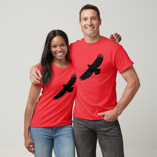 Menyn Färg T-Shirt med Eagle-flygning (Unisex)