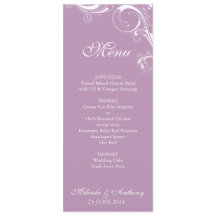 Menyn Filigree Swirl Violet Menu