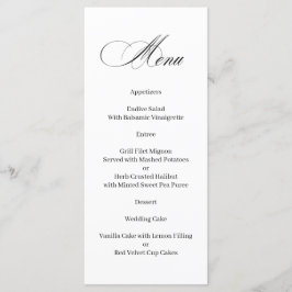 Menyn Formell Elegant Calligraphy Meny