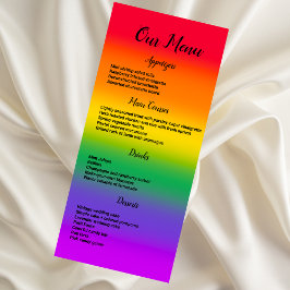 Menyn Gay pride i vattenfärg Regbow Meny
