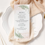 Menyn grönt Löv &  Bröllop Reklamkort<br><div class="desc">Glädjande,  läskiga,  titta med guld ram accents och  dimma till wow för dina gäster!</div>