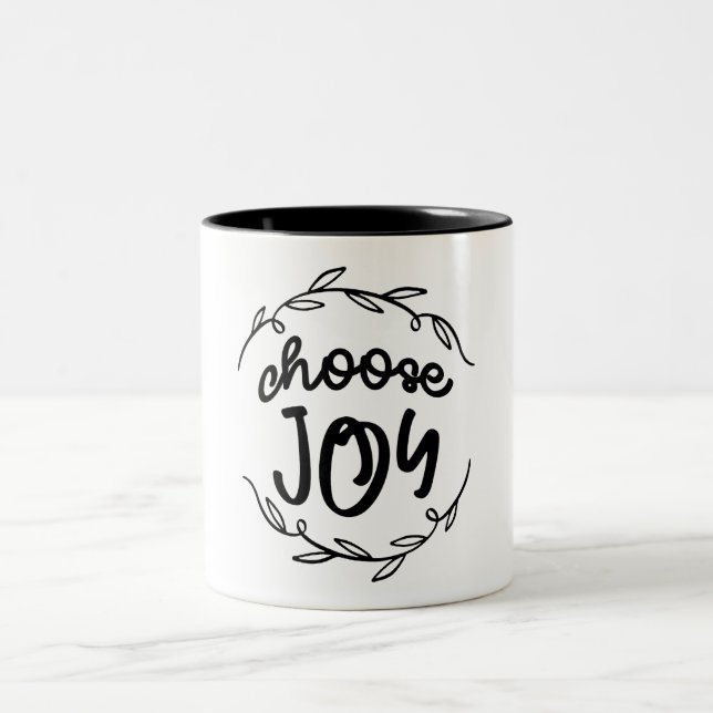 Menyn Joy - Christian Quote Två-Tonad Mugg (Center)