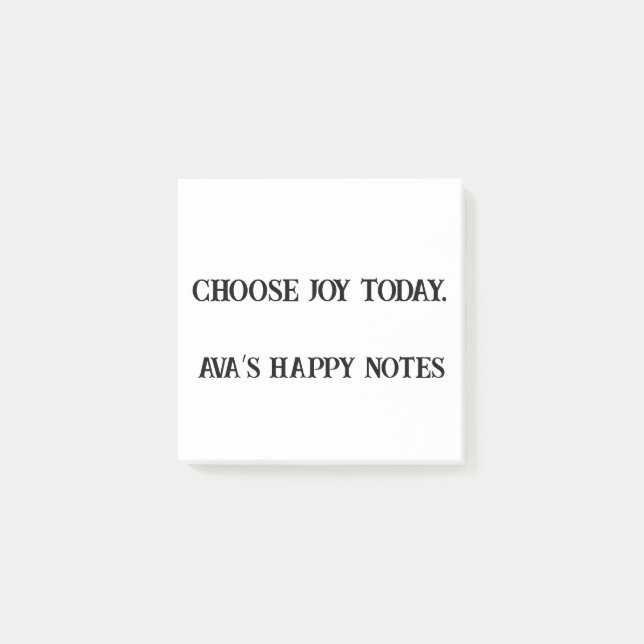 Menyn Joy Today - Anpassningsbar Positive Fäst Not Post-it Block (Framsida)