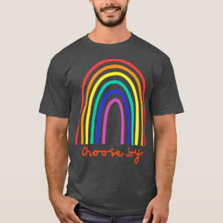 Menyn Joy Välj Kärlek Välj lycka Se rutan T Shirt