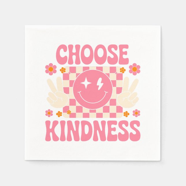 Menyn Kindness - Blommigt inspirational (2) Pappersservett (Framsidan)