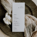 Menyn Minimalistiskt Bröllop-kort för elegant Meny<br><div class="desc">Elegant minimalist,  bröllop gästkort och meny. Funktioner,  modern svart typografi och matchande solid färg-baksida.</div>