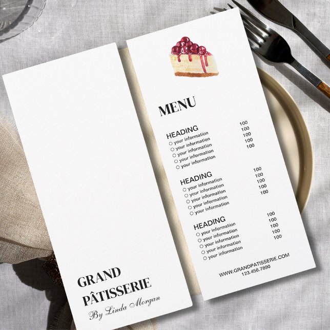 Menyn Modern bakgård och Prist listkort Inbjudningar (Skapare uppladdad)
