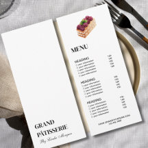 Menyn Modern bakgård och Prist listkort
