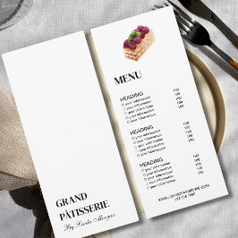 Menyn Modern bakgård och Prist listkort Inbjudningar