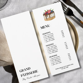 Menyn Modern bakgård och Prist listkort Inbjudningar
