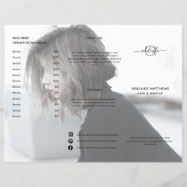 Menyn Modern Black Hair Salon Pris List Service