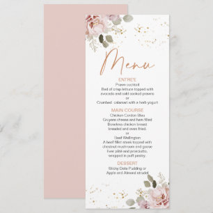 Menyn Modern Boho  Blommigt Meny