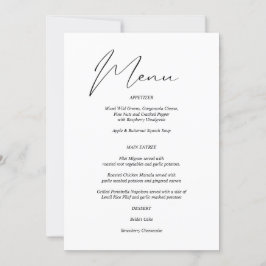 Menyn Modern Chic Black & White Inbjudningar